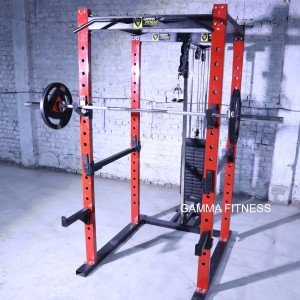 Power Squat Rack With Cable Crossover And Lats Pull Down