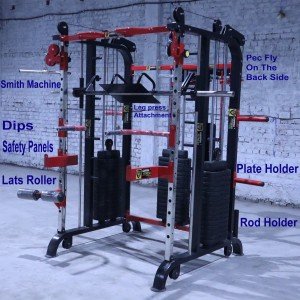 Functional Trainer With Smith Machine And Pec Fly - Home Gym Equipment