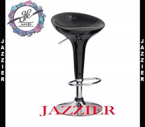 Furniture - Cafeteria Bar Stool Chair-Black (Colour, Red)